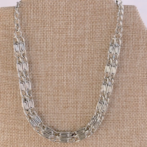 Unbranded Jewelry - Silvertone Multi-Scroll Chain Necklace